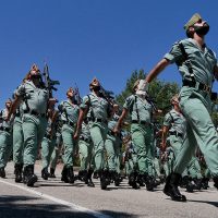 Parada militar celebrada en el acuartelamiento de la Legión de Ronda.