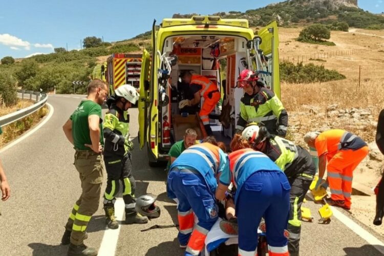 Nuevo accidente de tráfico con una moto como protagonista en la carretera Ronda-El Burgo