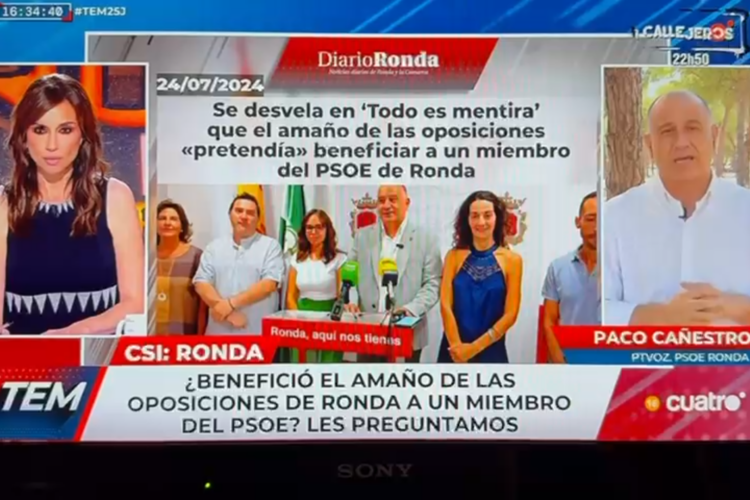 Cañestro reconoce en ‘Todo es mentira’ que el posible beneficiado por el fraude en las oposiciones es miembro de la ejecutiva del PSOE de Ronda