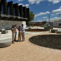 Las obras de la nueva plaza de la Biblioteca Comarcal ‘Adolfo Suárez’ ya están al 50% de ejecución