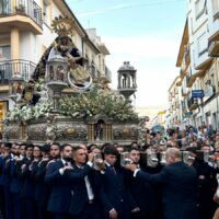 Brillante procesión de Las Angustias por las calles de Ronda en su 75 aniversario