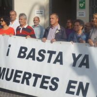 CC.OO se concentra por el fallecimiento de un trabajador en Jimera de Líbar