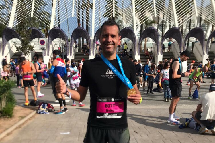 Andrés Ruiz Morillo, del CD Team MAD Ronda, corrió la Maratón de Valencia