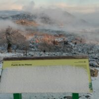 Llegan los primeros copos de nieve a los picos más altos del Parque Nacional Sierra de las Nieves