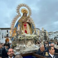 La Virgen de la Paz, patrona de Ronda, ya está en La Merced para la tradicional novena con motivo de su festividad