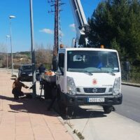 Mejoran la iluminación en La Galia con la instalación de farolas con tecnología LED